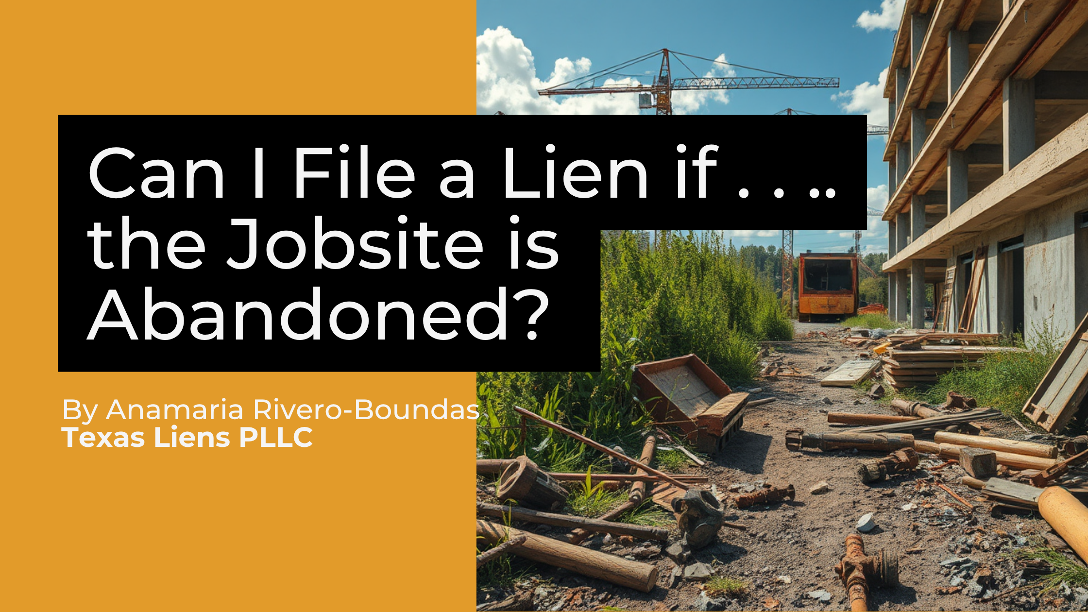 Texas Contractors’ Mechanics Lien Rights on Abandoned&nbsp;Jobs